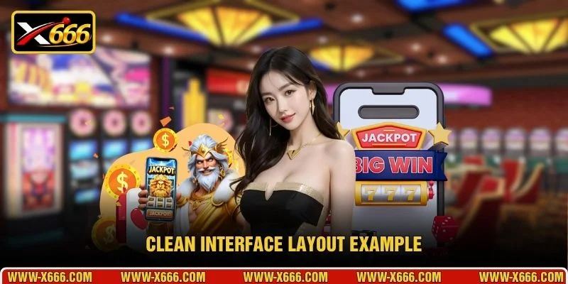 Clean interface layout example