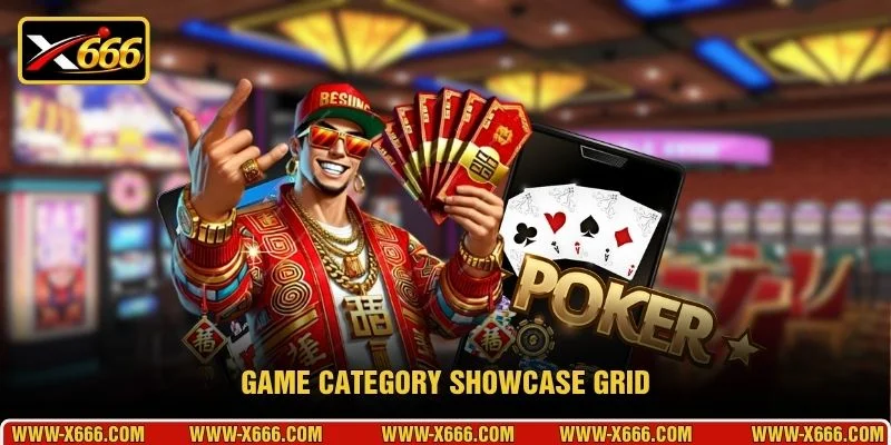 Game category showcase grid