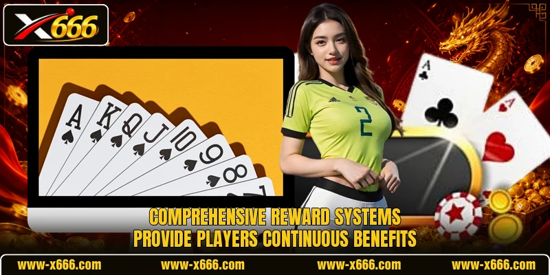 Comprehensive reward systems provide players continuous benefits